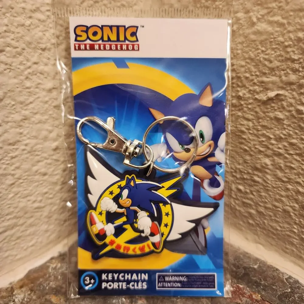 Keychain - Sonic The Hedgehog w/ Winged Emblem (NEW) - Sega